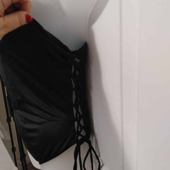 Black tie sides plus size swim suit - Picture 5 of 9